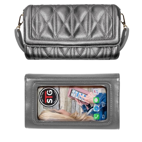 $25 Save The Girls Cleo Crossbody/Clutch/Shoulder Purse w/Touchscreen Window - Picture 5 of 6
